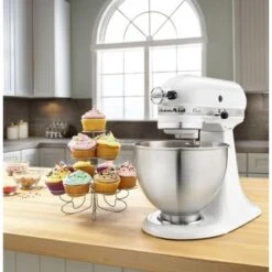 KitchenAid - Classic Series 4.5 Quart Tilt-Head Stand Mixer - K45SSWH - Blanco -Kitchenaid 40482a1e 5b6f 4347 8d8c 126d5da955d6