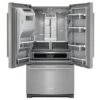 KitchenAid 26.8 Cu. Ft. 36-Inch Width Standard Depth French Door Refrigerator With Exterior Ice And Water Platinum Interior