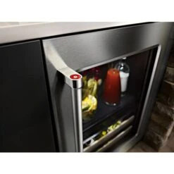 KitchenAid 24" Beverage Center With Glass Door And Wood-Front Racks