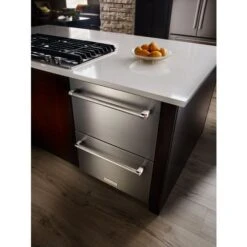KitchenAid 24" Stainless Steel Double Refrigerator Drawer