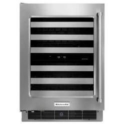 KitchenAid 24" Wine Cellar With Glass Door And Metal-Front Racks