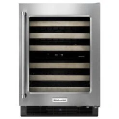 KitchenAid 24" Wine Cellar With Glass Door And Wood-Front Racks