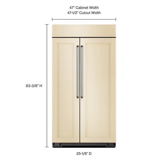 KitchenAid 30.0 Cu. Ft 48-Inch Width Built-In Side By Side Refrigerator 3 KitchenAid 30.0 Cu. Ft 48-Inch Width Built-In Side By Side Refrigerator