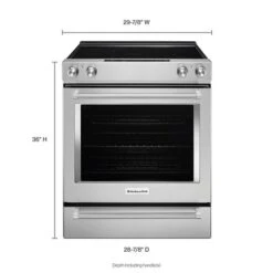 KitchenAid 30-Inch 5-Element Electric Slide-In Convection Range -Kitchenaid 7347501 1575100991 additional p180288kx 106z