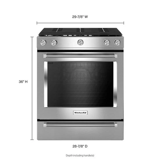 KitchenAid 30-Inch 5-Burner Gas Slide-In Convection Range 3 KitchenAid 30-Inch 5-Burner Gas Slide-In Convection Range