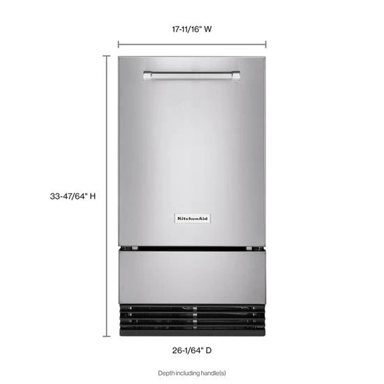 KitchenAid® 18'' Automatic Ice Maker With PrintShield™ Finish 3 KitchenAid® 18'' Automatic Ice Maker With PrintShield™ Finish