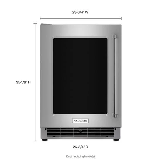 KitchenAid 24" Undercounter Refrigerator With Glass Door And Metal Trim Shelves 4 KitchenAid 24" Undercounter Refrigerator With Glass Door And Metal Trim Shelves - Image 2