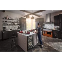 KitchenAid 48'' 585 Or 1170 CFM Motor Class Commercial-Style Wall-Mount Canopy Range Hood -Kitchenaid 7449647 1595055805 set talent p190288kc 182z