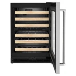 KitchenAid 24" Undercounter Wine Cellar With Glass Door And Wood-Front Racks -Kitchenaid 7564673 1612599817 open p200549kr 089