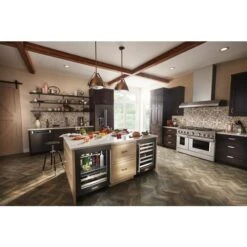 KitchenAid 24" Beverage Center With Glass Door And Metal-Front Racks And PrintShield™ Finish -Kitchenaid 7725499 1625902680 set p200549kr 228