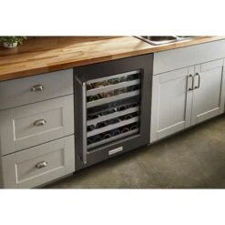 KitchenAid 24" Undercounter Wine Cellar With Glass Door And Metal-Front Racks