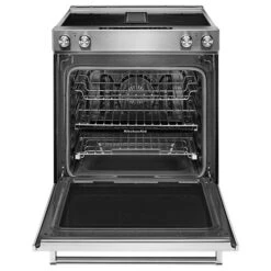KitchenAid 30-Inch 4-Element Electric Downdraft Slide-In Range
