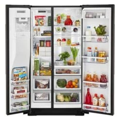 KitchenAid 19.9 Cu Ft. Counter-Depth Side-by-Side Refrigerator With Exterior Ice And Water And PrintShield™ Finish 10 KitchenAid 19.9 Cu Ft. Counter-Depth Side-by-Side Refrigerator With Exterior Ice And Water And PrintShield™ Finish -Kitchenaid 8082773 1659164862 open propped p190589kr 078z