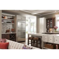KitchenAid 20.8 Cu. Ft. 36" Width Built In Stainless Steel French Door Refrigerator With Platinum Interior Design -Kitchenaid 8092068 1659769356 set p150227 14z
