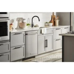 KitchenAid 23.8 Cu. Ft. 36" Counter-Depth French Door Platinum Interior Refrigerator With PrintShield™ Finish -Kitchenaid 8093578 1659769399 set p210145kp 017z