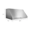 KitchenAid 36" 585 Or 1170 CFM Motor Class Commercial-Style Wall-Mount Canopy Range Hood 2 KitchenAid 36" 585 Or 1170 CFM Motor Class Commercial-Style Wall-Mount Canopy Range Hood -Kitchenaid 8093989 1659769585 dimension p200924kc 051z