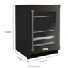 KitchenAid 24" Beverage Center With Glass Door And Metal-Front Racks -Kitchenaid 8107170 1660374724 dimension p200646kr 011z