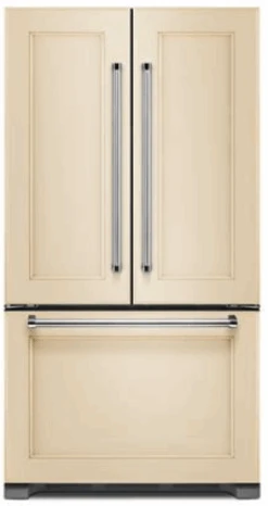 KitchenAid 22 Cu. Ft. 36-Inch Width Counter Depth Panel Ready With Interior Dispense French Door Refrigerator