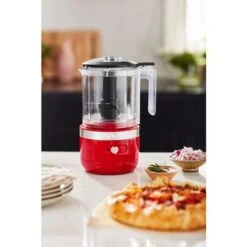 KitchenAid Cordless 5-Cup Food Chopper With Multi-Purpose Blade And Whisk Accessory In Passion Red -Kitchenaid a5389c5a bb3b 46f7 9bf5 580b04f2511e