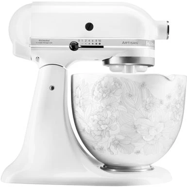 KitchenAid 5-Qt. Patterned Titanium-Reinforced Ceramic Bowl For Tilt-Head Stand Mixers, Whispering Floral 4 KitchenAid 5-Qt. Patterned Titanium-Reinforced Ceramic Bowl For Tilt-Head Stand Mixers, Whispering Floral - Image 2