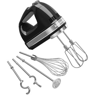 KitchenAid 9-Speed Hand Mixer With Turbo Beater II Accessories In Onyx Black 3 KitchenAid 9-Speed Hand Mixer With Turbo Beater II Accessories In Onyx Black