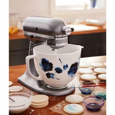 KitchenAid 5-Qt. Patterned Titanium-Reinforced Ceramic Bowl For Tilt-Head Stand Mixers, Ink Watercolor 4 KitchenAid 5-Qt. Patterned Titanium-Reinforced Ceramic Bowl For Tilt-Head Stand Mixers, Ink Watercolor - Image 2
