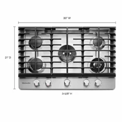 KitchenAid 30" 5-Burner Gas Cooktop With Griddle -Kitchenaid frbhkbmbohkf