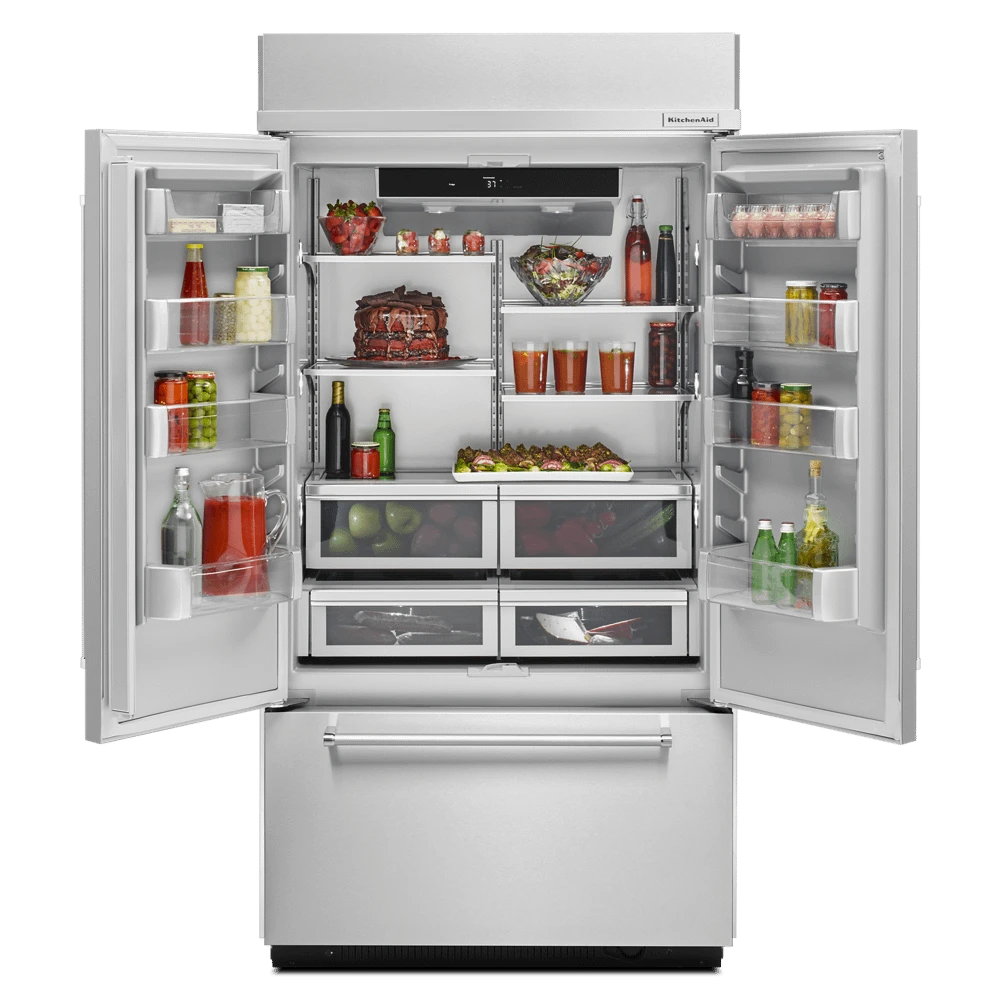 KitchenAid 24.2 Cu. Ft. 42" Width Built-In Stainless French Door Refrigerator With Platinum Interior Design 4 KitchenAid 24.2 Cu. Ft. 42" Width Built-In Stainless French Door Refrigerator With Platinum Interior Design - Image 2