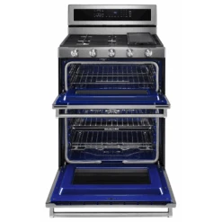 KitchenAid 30-Inch 5 Burner Dual Fuel Double Oven Convection Range -Kitchenaid frdhhglovmfl