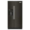 KitchenAid 24.8 Cu Ft. Side-by-Side Refrigerator With Exterior Ice And Water And PrintShield™ Finish -Kitchenaid frdjhvrmordx
