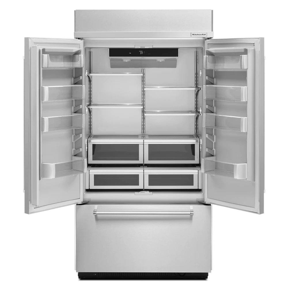 KitchenAid 24.2 Cu. Ft. 42" Width Built-In Stainless French Door Refrigerator With Platinum Interior Design 5 KitchenAid 24.2 Cu. Ft. 42" Width Built-In Stainless French Door Refrigerator With Platinum Interior Design - Image 3