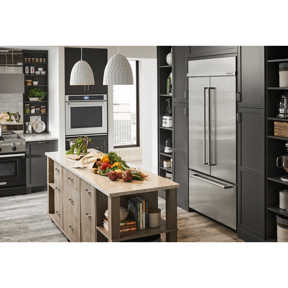KitchenAid 24.2 Cu. Ft. 42" Width Built-In Stainless French Door Refrigerator With Platinum Interior Design 8 KitchenAid 24.2 Cu. Ft. 42" Width Built-In Stainless French Door Refrigerator With Platinum Interior Design - Image 6
