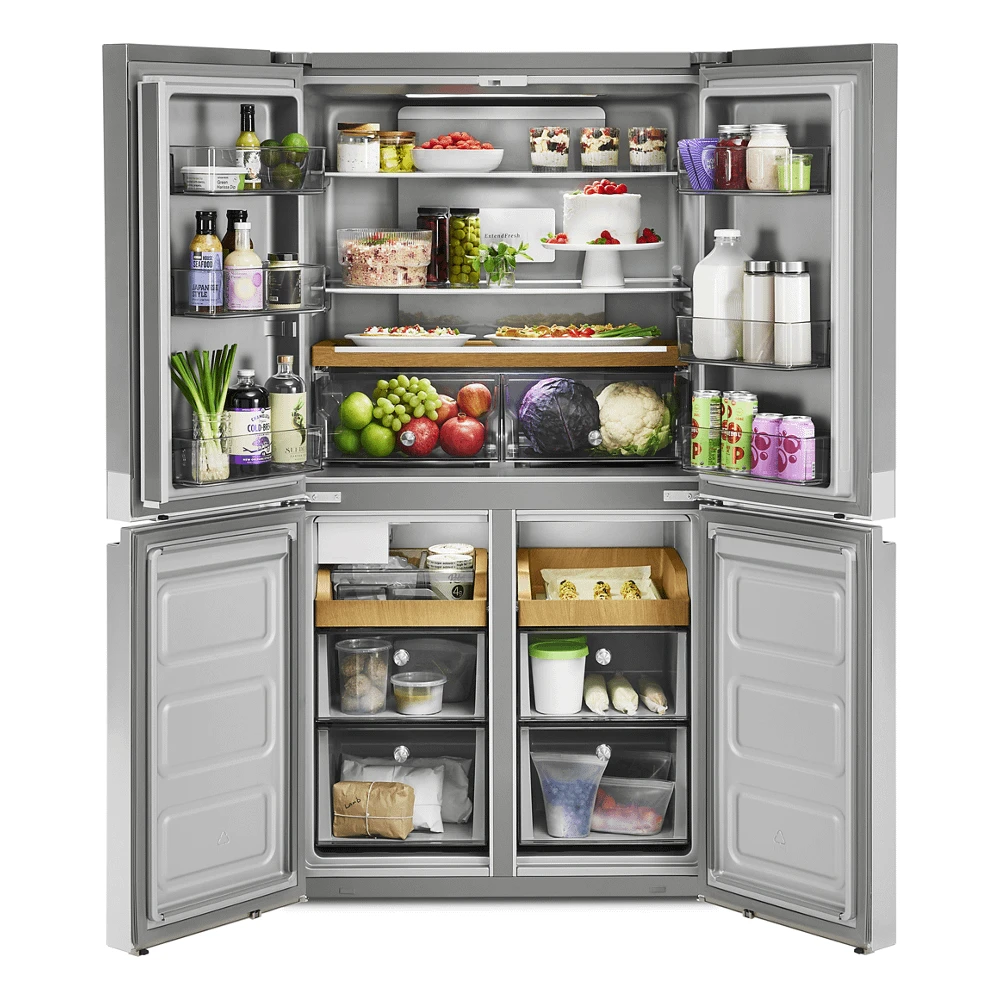 KitchenAid 19.4 Cu. Ft. 36-inch Wide Counter-Depth 4-Door Refrigerator With PrintShield™ Finish 4 KitchenAid 19.4 Cu. Ft. 36-inch Wide Counter-Depth 4-Door Refrigerator With PrintShield™ Finish - Image 2