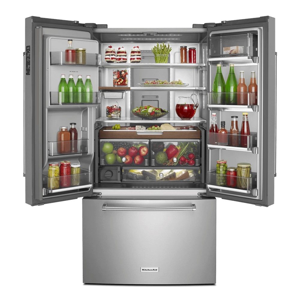 KitchenAid 23.8 Cu. Ft. 36" Counter-Depth French Door Platinum Interior Refrigerator With PrintShield™ Finish 4 KitchenAid 23.8 Cu. Ft. 36" Counter-Depth French Door Platinum Interior Refrigerator With PrintShield™ Finish - Image 2