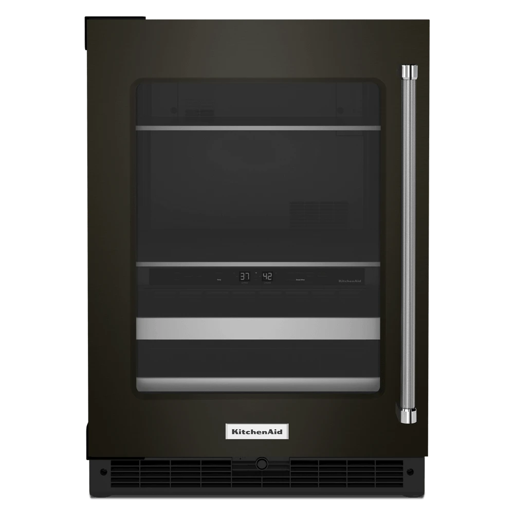 KitchenAid 24" Beverage Center With Glass Door And Metal-Front Racks And PrintShield™ Finish 2 KitchenAid 24" Beverage Center With Glass Door And Metal-Front Racks And PrintShield™ Finish