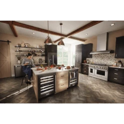 KitchenAid 24" Beverage Center With Glass Door And Metal-Front Racks And PrintShield™ Finish 12 KitchenAid 24" Beverage Center With Glass Door And Metal-Front Racks And PrintShield™ Finish -Kitchenaid frhrpxaccelj 2