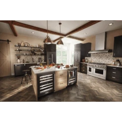 KitchenAid 24" Undercounter Wine Cellar With Glass Door And Metal-Front Racks 12 KitchenAid 24" Undercounter Wine Cellar With Glass Door And Metal-Front Racks -Kitchenaid frjqgmoxcmhc