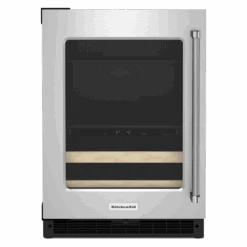 KitchenAid 24" Beverage Center With Glass Door And Wood-Front Racks