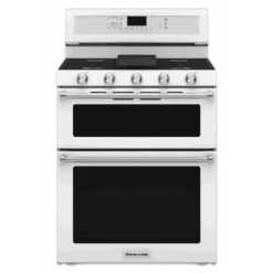 KitchenAid 30-Inch 5 Burner Gas Double Oven Convection Range