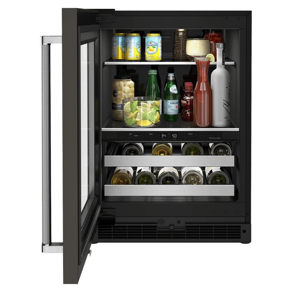 KitchenAid 24" Beverage Center With Glass Door And Metal-Front Racks And PrintShield™ Finish 3 KitchenAid 24" Beverage Center With Glass Door And Metal-Front Racks And PrintShield™ Finish - Image 2