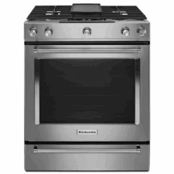 KitchenAid 30-Inch 5-Burner Dual Fuel Convection Slide-In Range With Baking Drawer