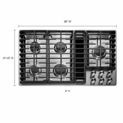 KitchenAid 36" 5 Burner Gas Downdraft Cooktop -Kitchenaid frqquzormqdy