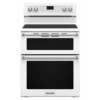 KitchenAid 30-Inch 5 Burner Electric Double Oven Convection Range
