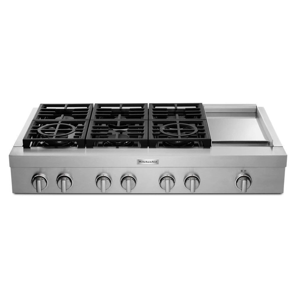 KitchenAid KitchenAid® 48'' 6-Burner Commercial-Style Gas Rangetop With Griddle 3 KitchenAid KitchenAid® 48'' 6-Burner Commercial-Style Gas Rangetop With Griddle