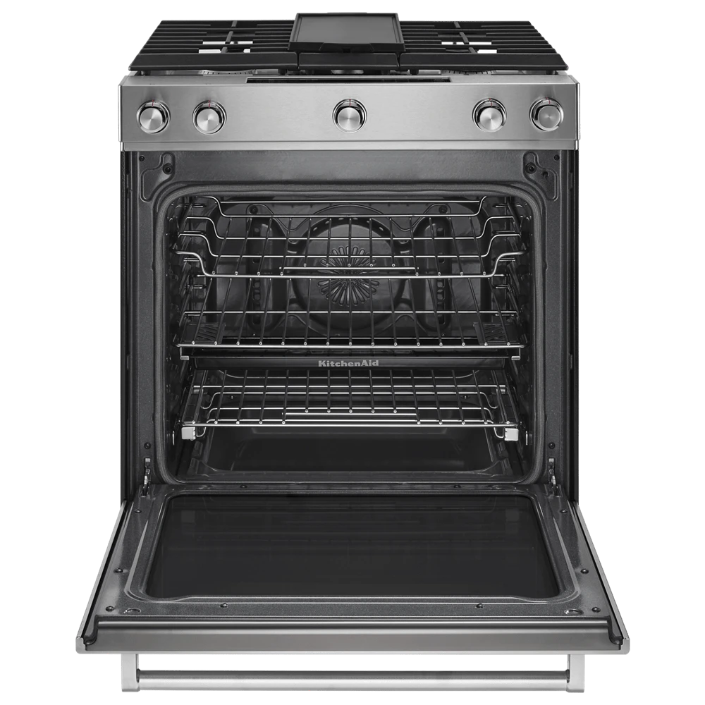 KitchenAid 30-Inch 5-Burner Dual Fuel Convection Slide-In Range With Baking Drawer 6 KitchenAid 30-Inch 5-Burner Dual Fuel Convection Slide-In Range With Baking Drawer - Image 4