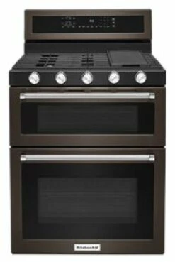 KitchenAid 30-Inch 5 Burner Gas Double Oven Convection Range