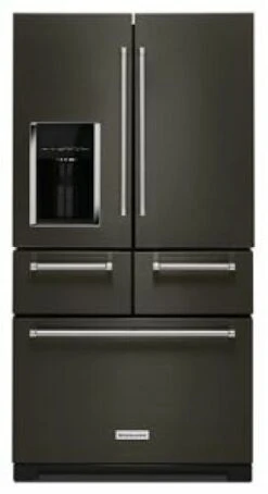 KitchenAid 25.8 Cu. Ft. 36" Multi-Door Freestanding Refrigerator With Platinum Interior Design And PrintShield™ Finish -Kitchenaid hero KRMF706EBS 2022 08 03 18 24 45