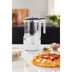 KitchenAid Cordless 5-Cup Food Chopper With Multi-Purpose Blade And Whisk Accessory In White -Kitchenaid kfcb519wh 2
