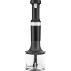 KitchenAid Cordless Variable Speed Hand Blender With Chopper And Whisk Attachment In Black Matte -Kitchenaid khbbv83bm 4