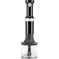 KitchenAid Cordless Variable Speed Hand Blender With Chopper And Whisk Attachment In Onyx Black -Kitchenaid khbbv83ob 4
